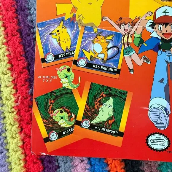 1999 Pokemon Artbox Action Flipz Promo Sales Insert Flyer - Ash Pikachu Rare Ad - Picture 4 of 9
